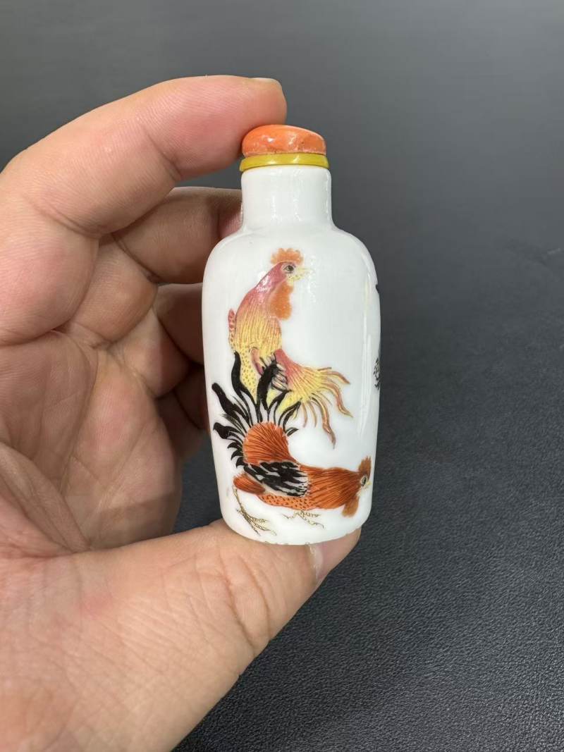 清光绪 粉彩大吉图鼻烟壶 - 图3