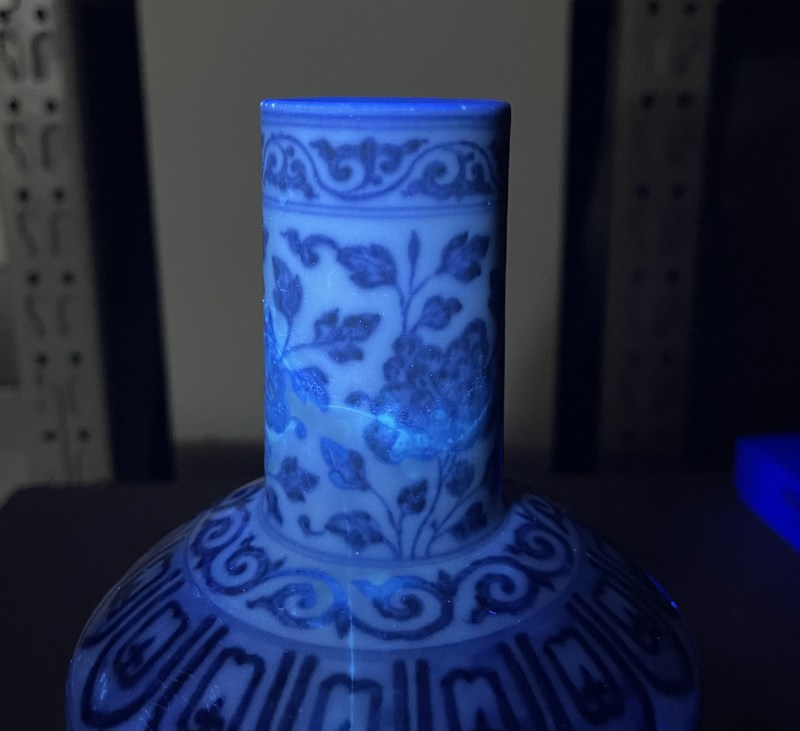 清乾隆 青花折枝花卉纹纸槌瓶 - 图16
