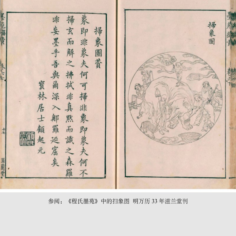 明末清初 青花五彩洗象图罐 - 图6