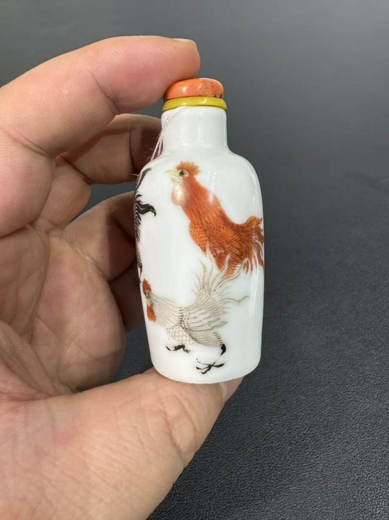清光绪 粉彩大吉图鼻烟壶 - 图4