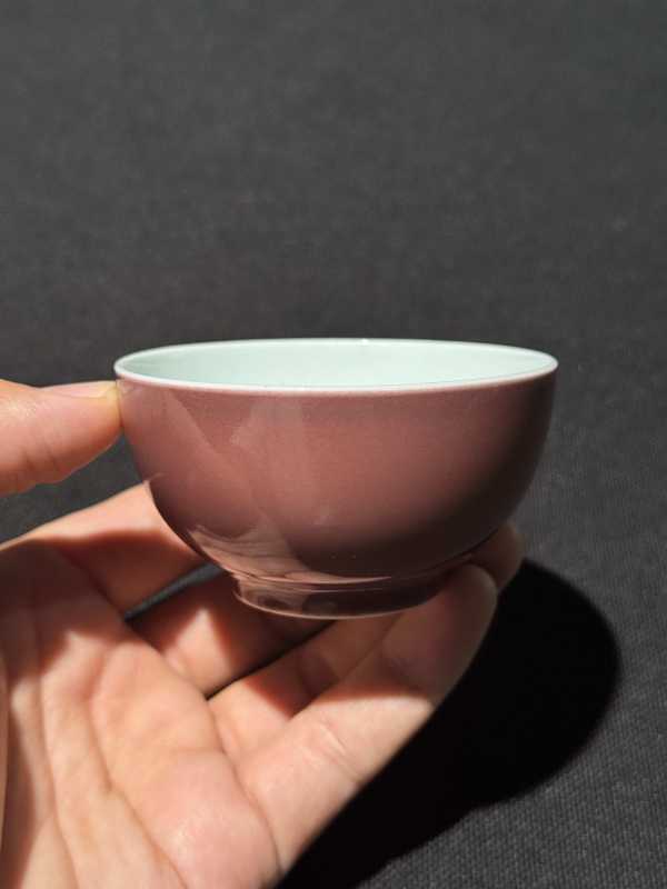 清雍正 霁红釉小酒圆 - 图6