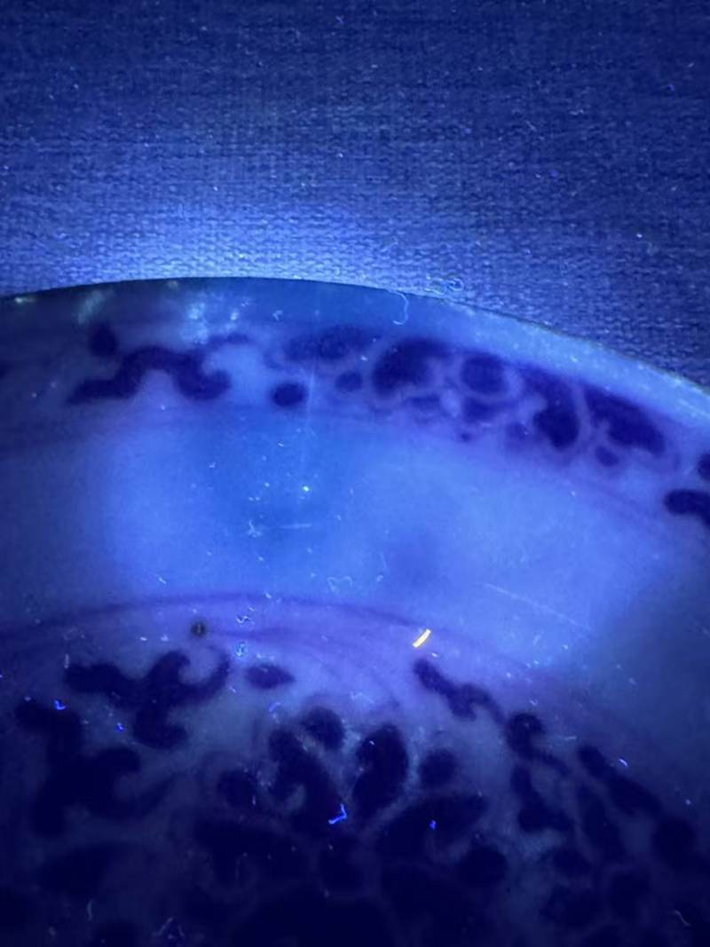 清道光 青花缠枝莲纹盘 - 图8
