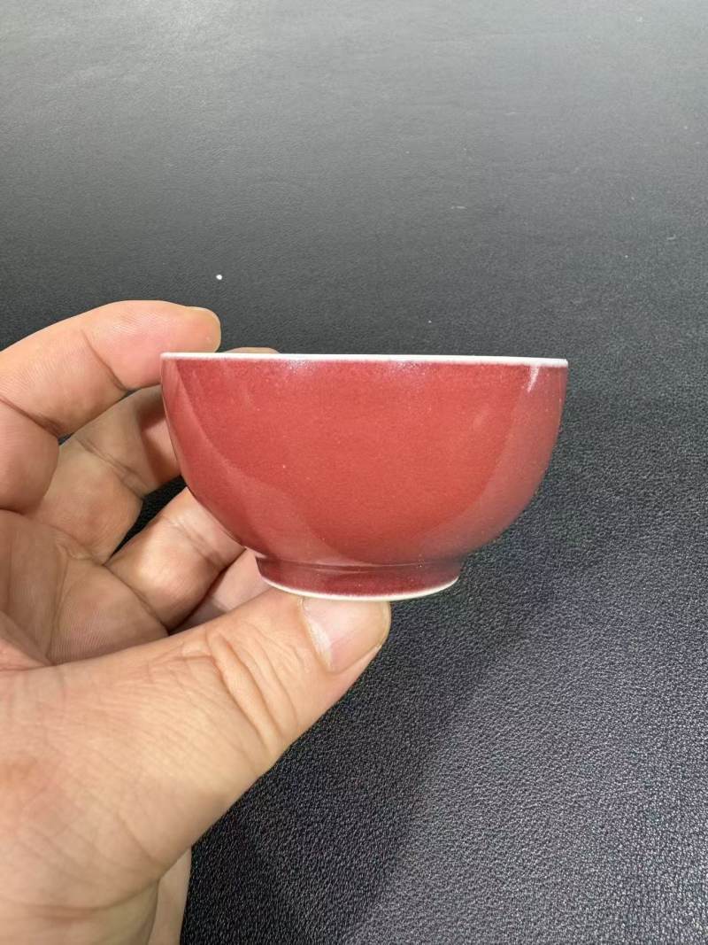 清雍正 霁红釉小茶圆 - 图5