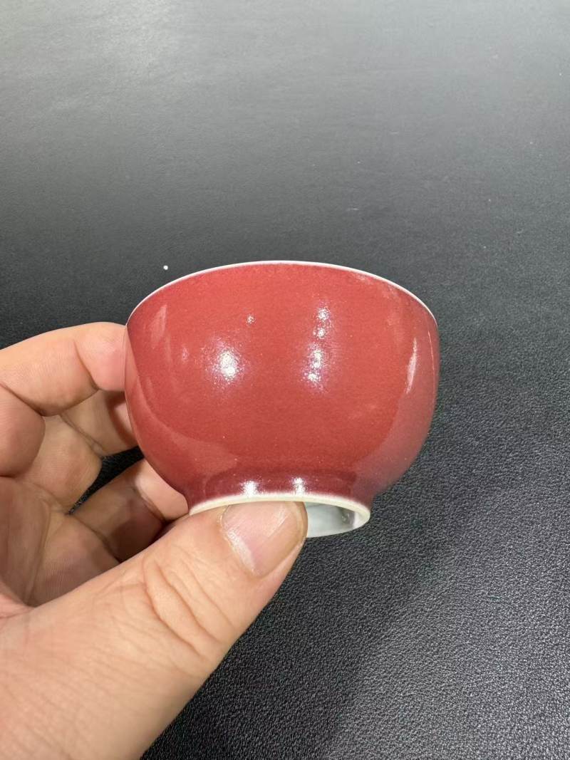 清雍正 霁红釉小茶圆 - 图6
