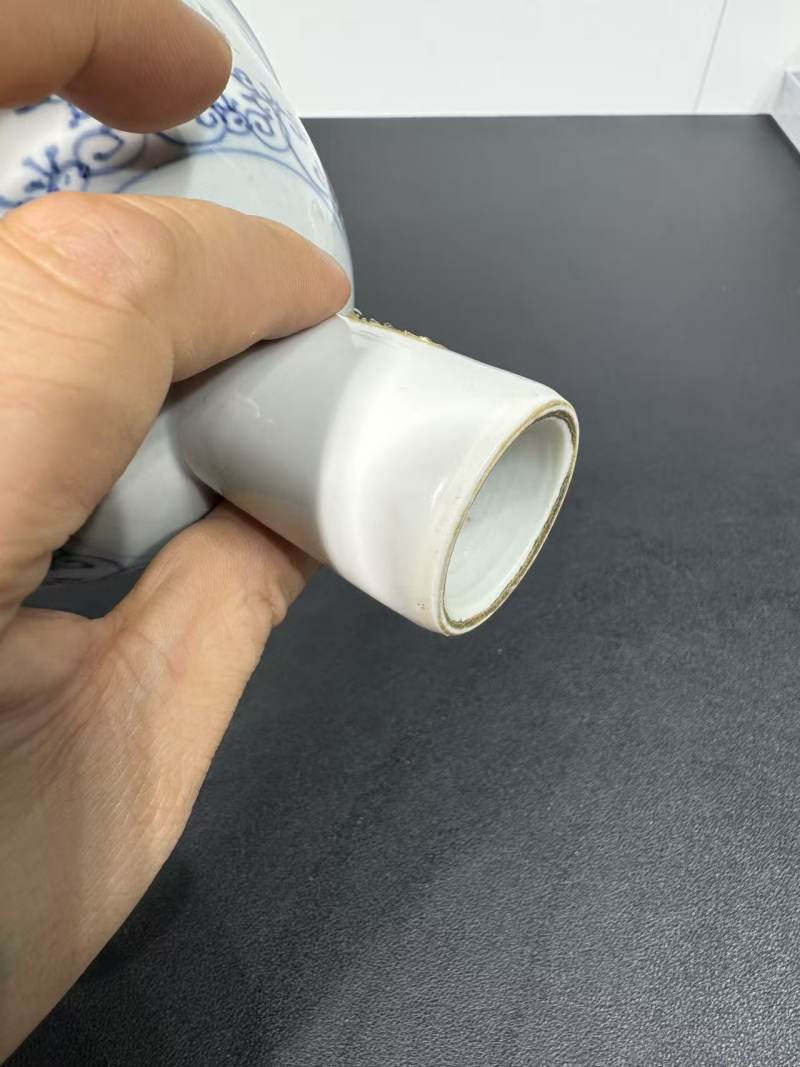 清康熙 青花缠枝八宝高足碗 - 图6