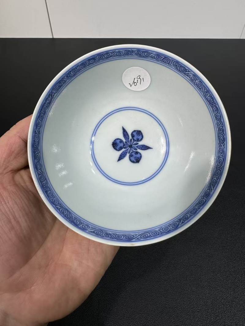 清嘉庆 青花三多纹碗 - 图6