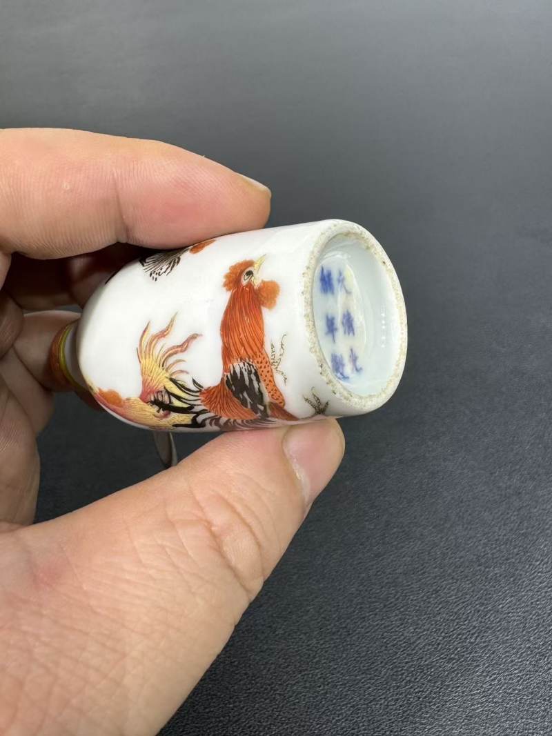 清光绪 粉彩大吉图鼻烟壶 - 图8