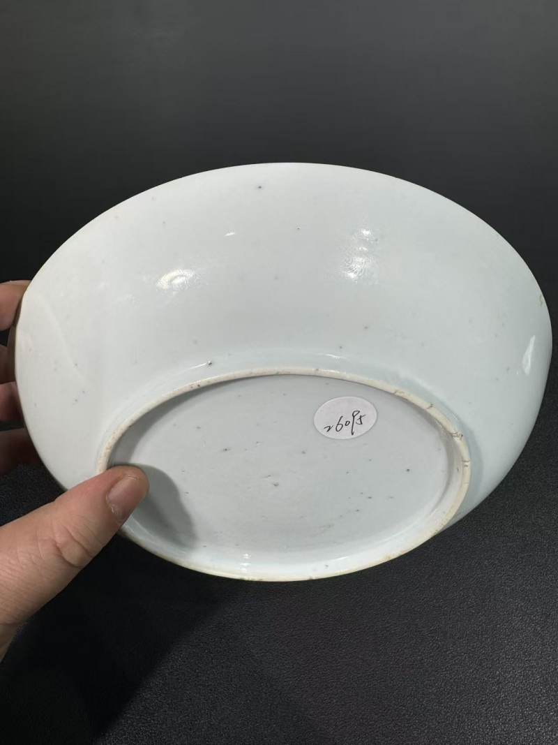 清康熙 五彩秋江泛舟纹盘 - 图6
