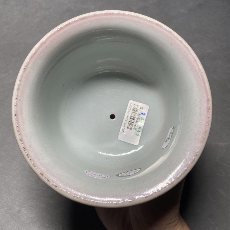 清雍正 霁红釉菊瓣纹小花盆 - 图6