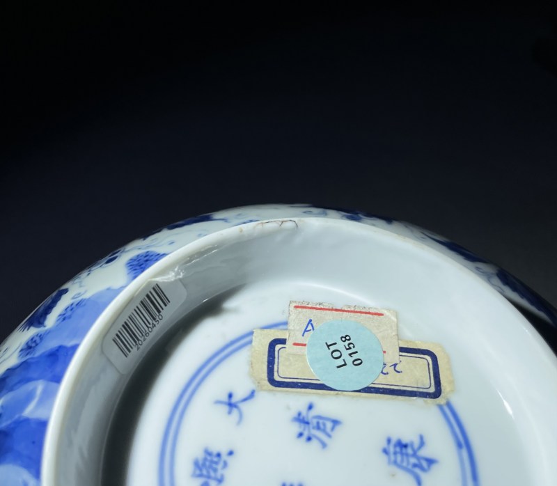 清康熙 青花松鼠葡萄纹碗 - 图14
