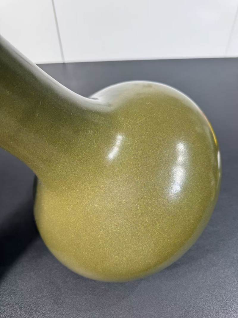 清乾隆 茶叶末釉荸荠瓶 - 图6