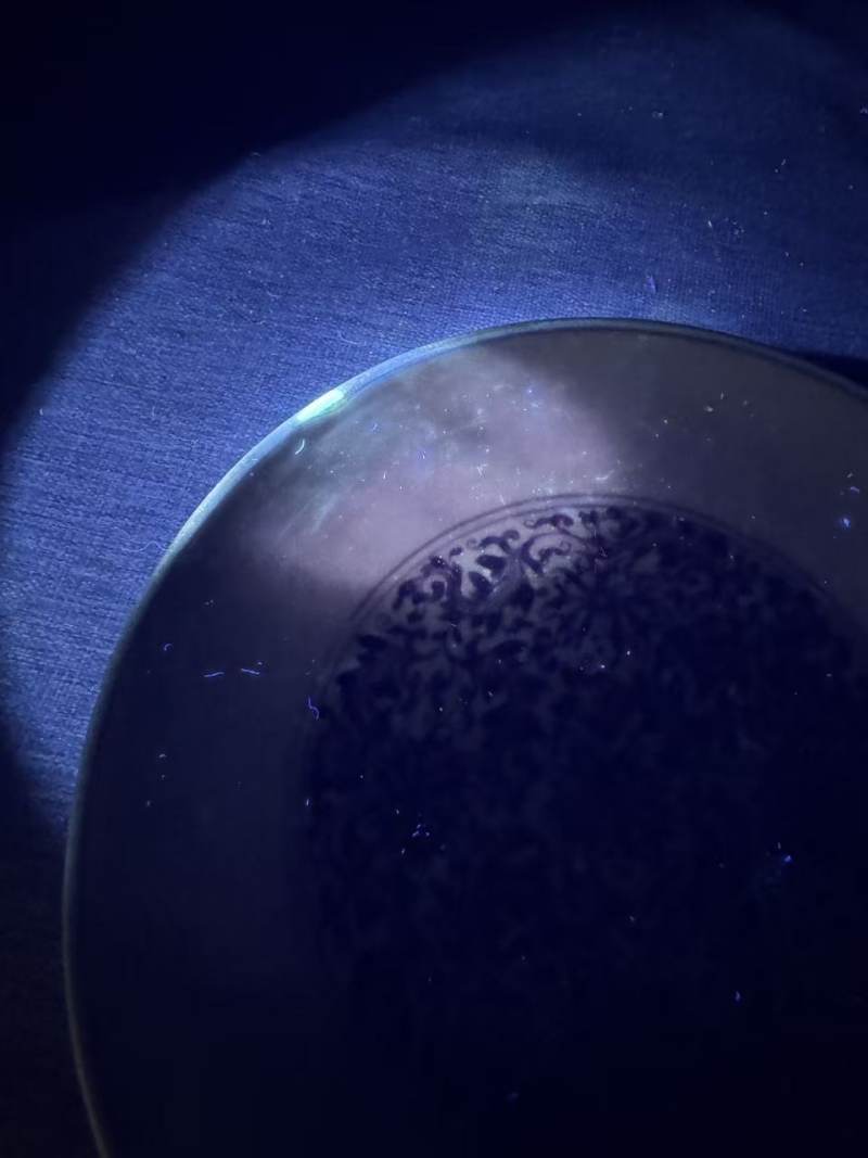 清雍正 青花缠枝莲纹盘 - 图8