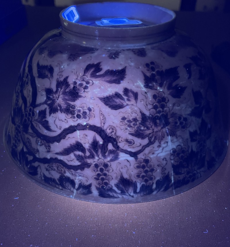 清康熙 青花松鼠葡萄纹碗 - 图15
