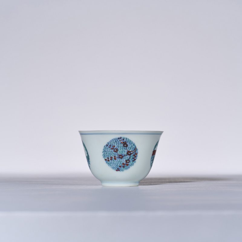 清康熙 仿成窑斗彩花鸟纹杯 - 图2