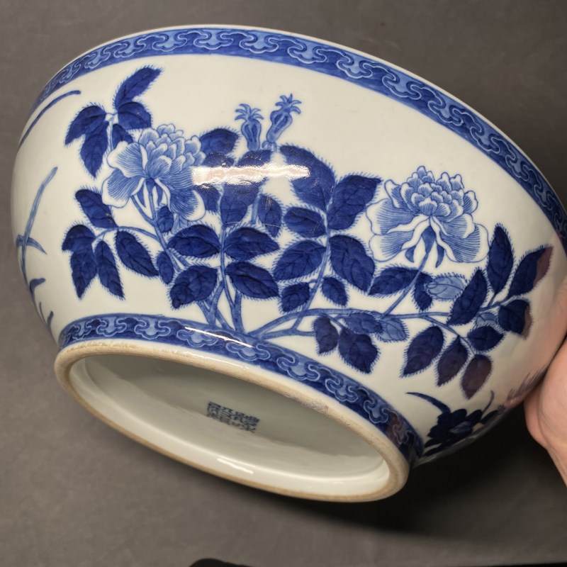 清光绪 青花四季花卉纹大捧盒 - 图15
