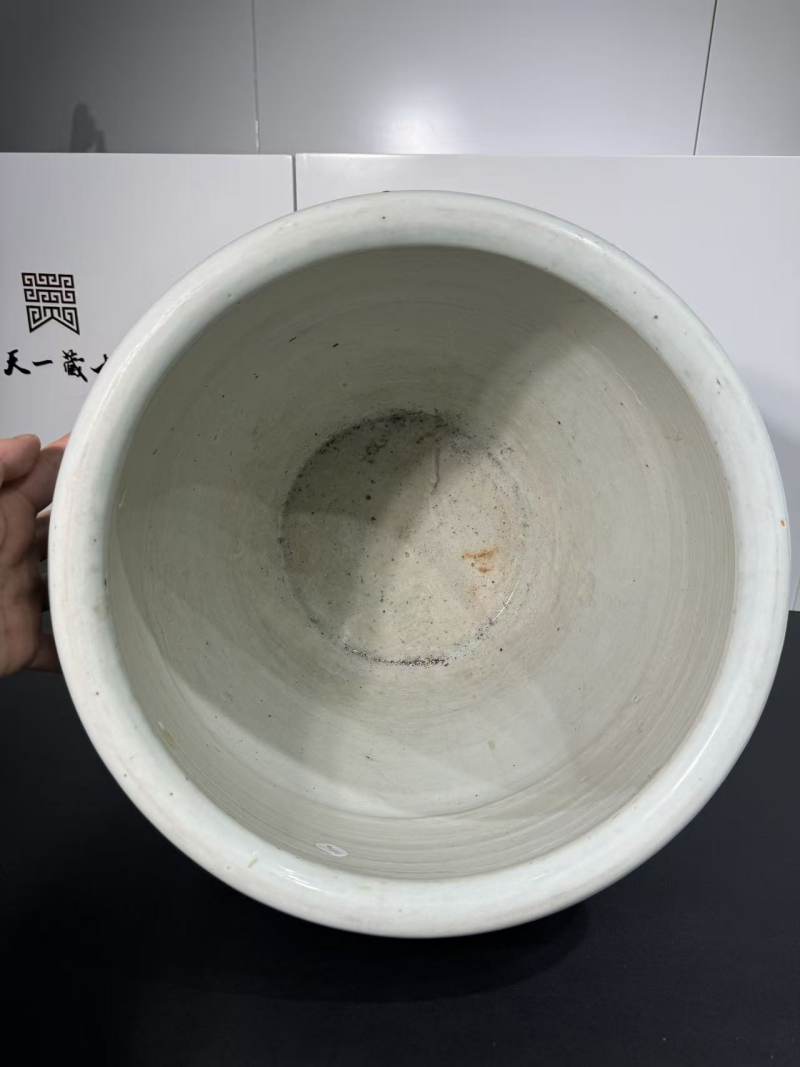 清康熙 青花鱼藻纹大缸 - 图11