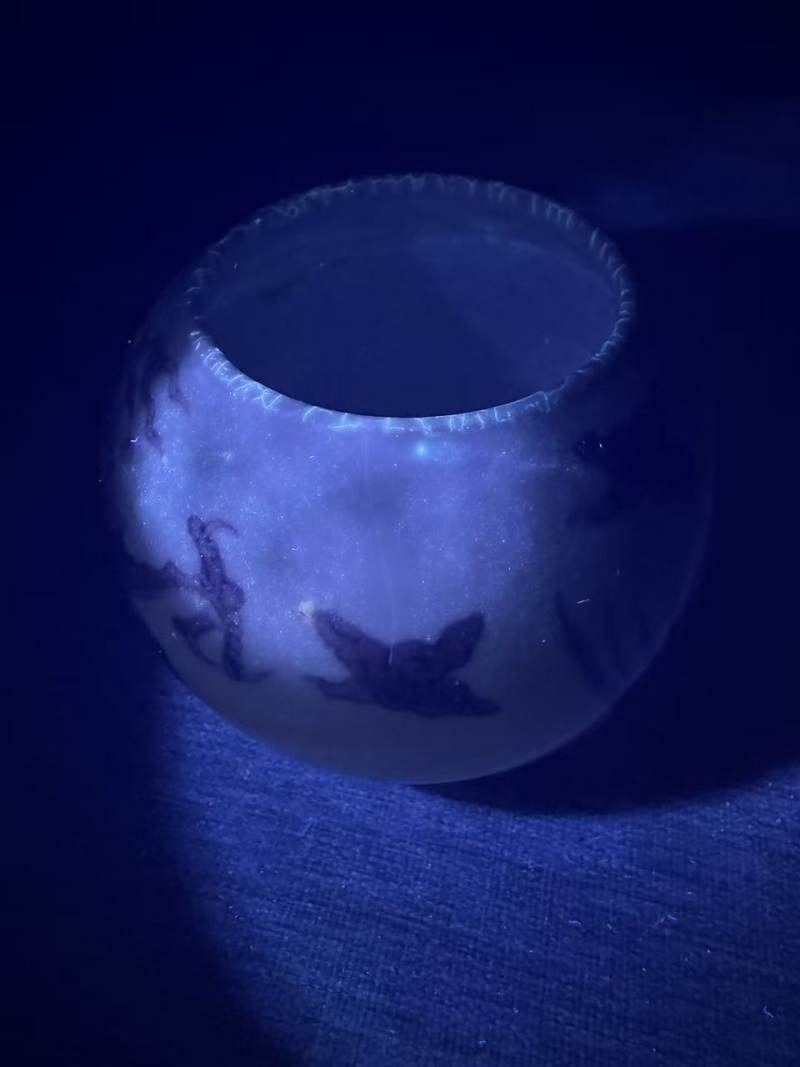 清康熙 青花龙凤纹水盂 - 图8