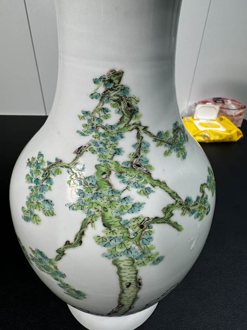 清雍正 粉彩教子图撇口尊 - 图6
