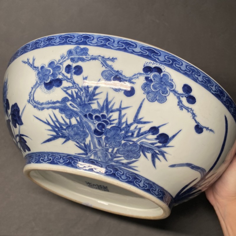 清光绪 青花四季花卉纹大捧盒 - 图17