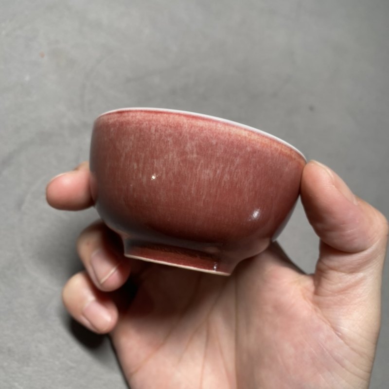 清雍正 霁红釉杯 - 图9