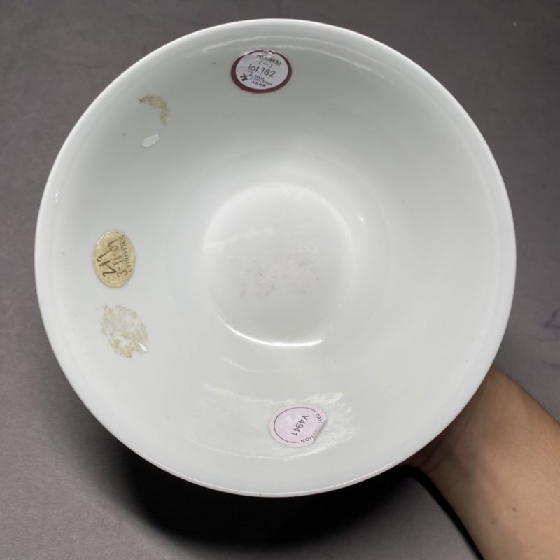 清雍正 瓜皮绿釉碗 - 图4