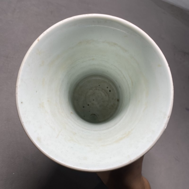 明崇祯 青花花鸟纹小花觚 - 图11