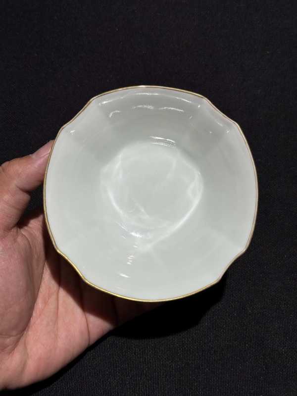 清道光 粉彩耕织图八方杯 - 图10