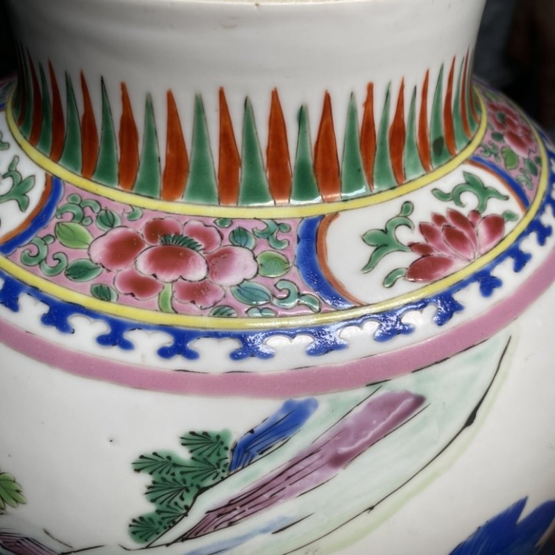 清雍正 粉彩婴戏图盖罐 - 图9