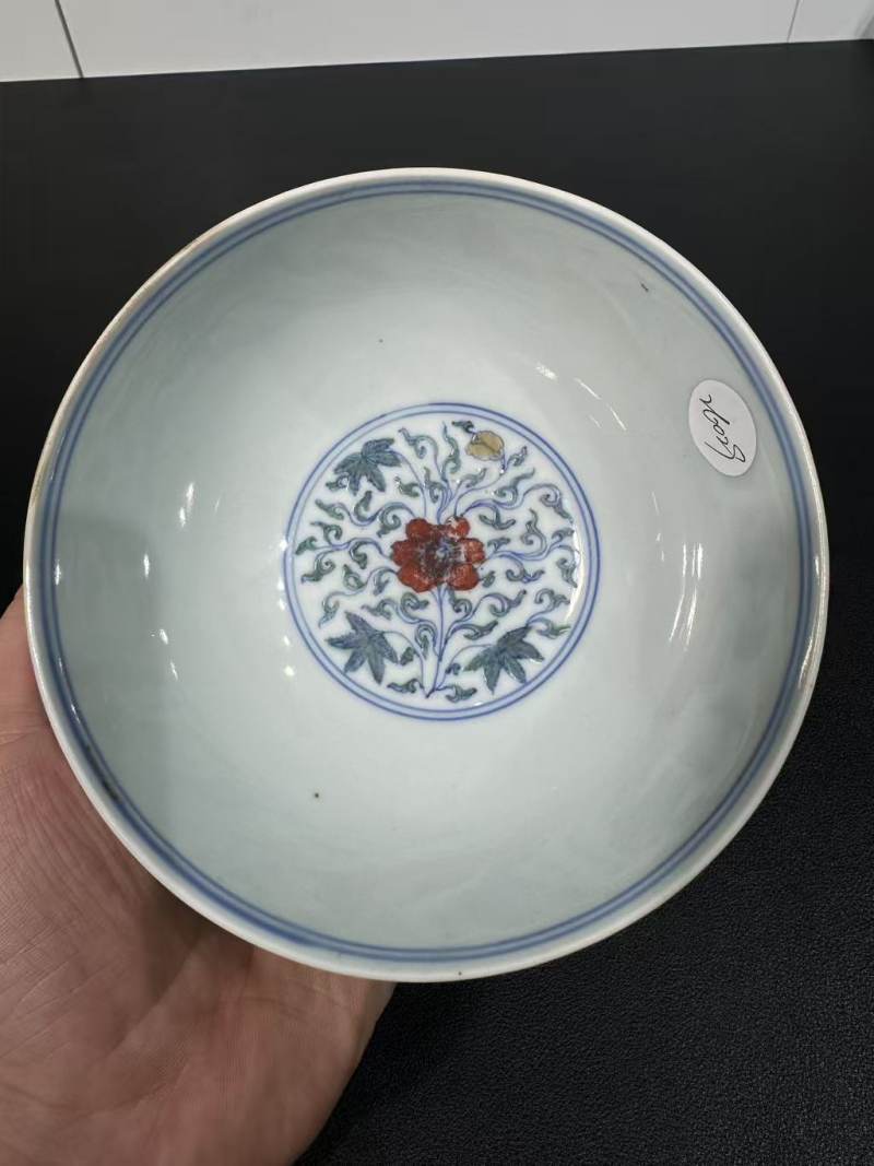 清康熙 斗彩花卉纹碗 - 图6