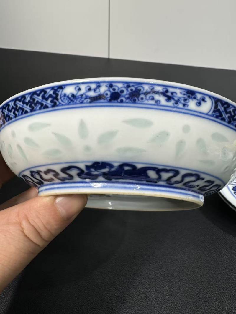 清光绪 青花龙纹盘一对 - 图6