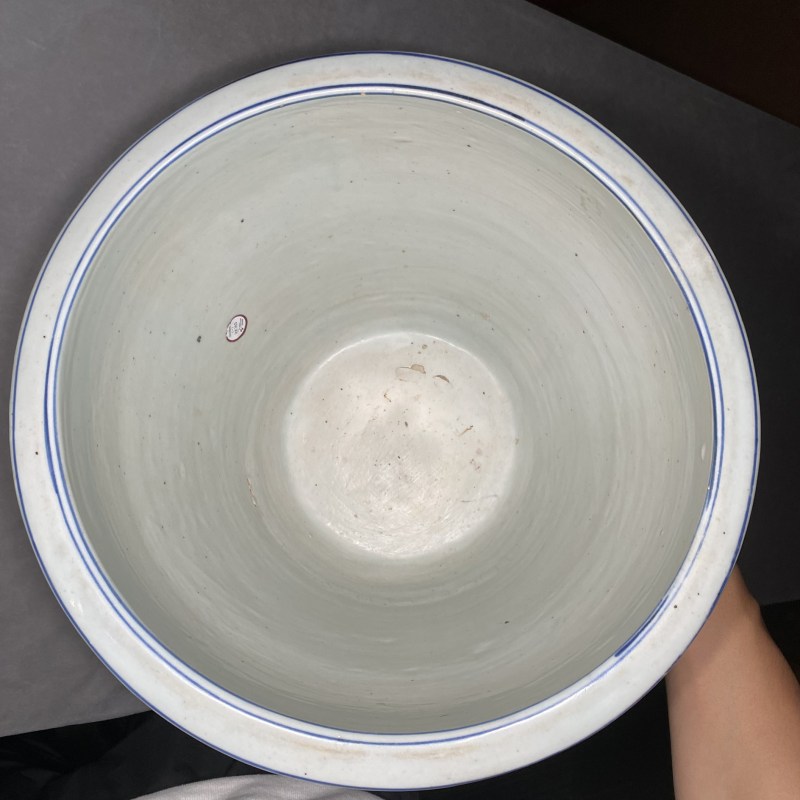 明万历 青花狮子戏绣球纹大缸 - 图12