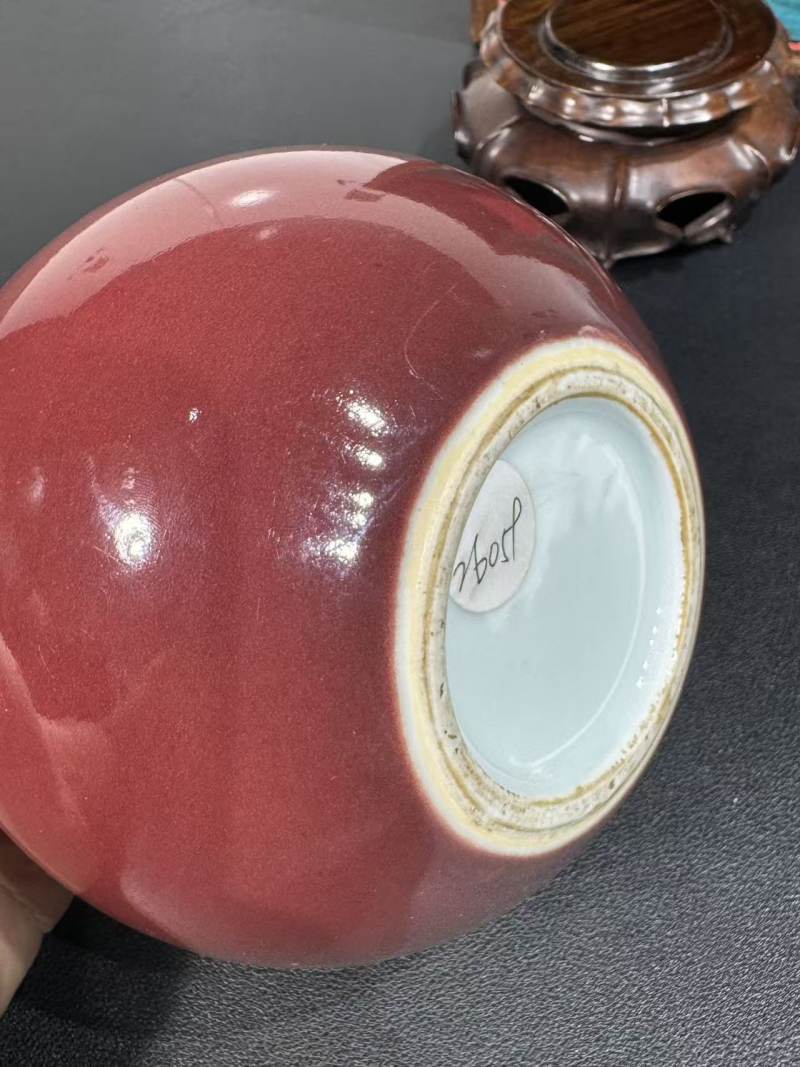 清康熙 红釉钵式洗 - 图12