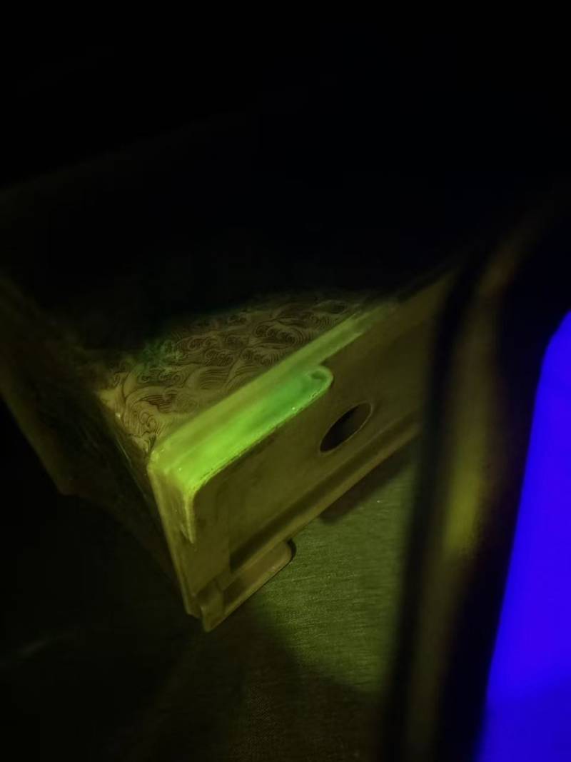 清康熙 矾红海水江涯模印绿龙纹长方花盆 - 图20