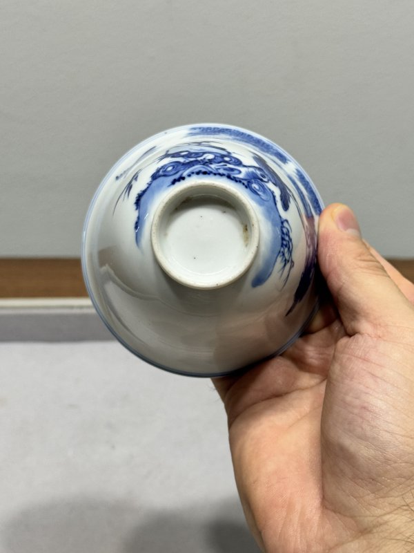 清雍正-乾隆 青花春柳栖禽图铃铛杯 - 图14