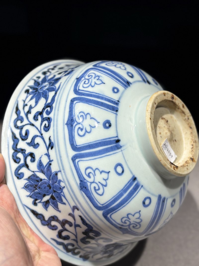 元 青花外莲瓣内龙纹碗 - 图6