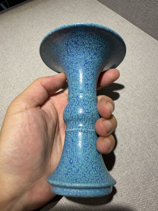 清乾隆 炉钧釉小花觚 - 图4