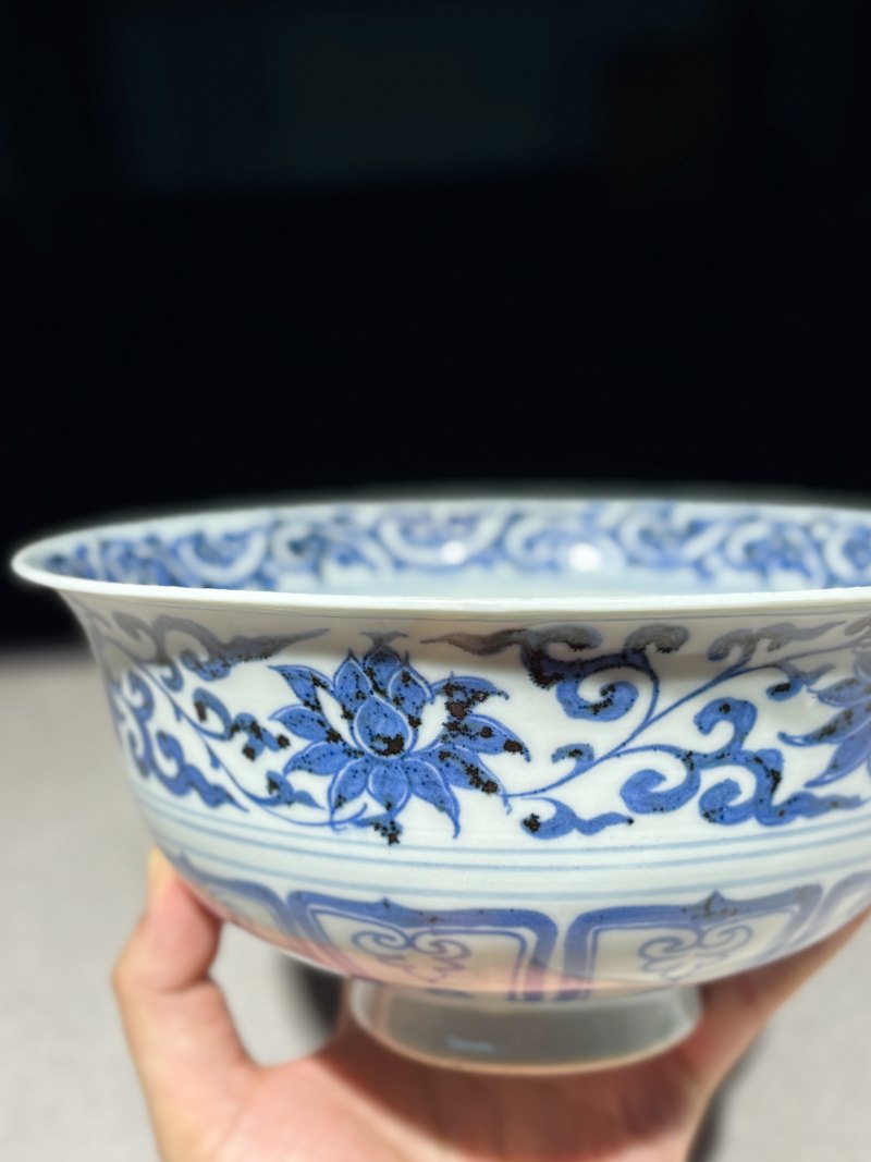 元 青花外莲瓣内龙纹碗 - 图13