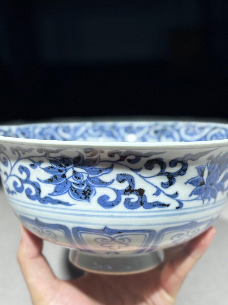 元 青花外莲瓣内龙纹碗 - 图14