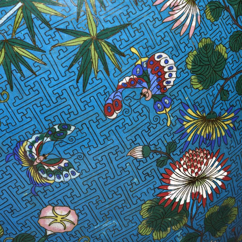 清 景泰蓝花鸟大缸 - 图3