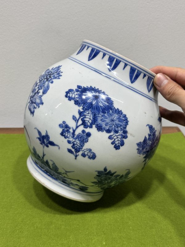 明崇祯 青花折枝花卉纹莲子罐 - 图14