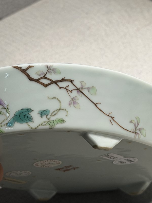 清光绪 永庆长春款牵牛花纹水仙盒 - 图8
