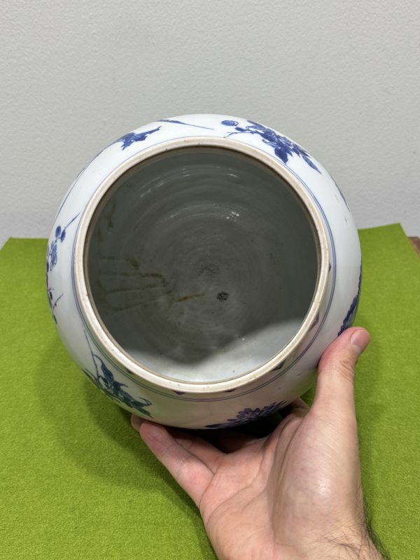 明崇祯 青花折枝花卉纹莲子罐 - 图15
