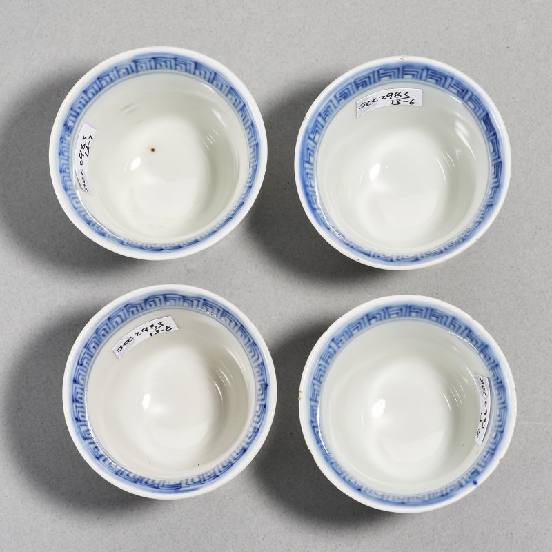 清 粉彩青花茶杯一组13件 - 图12