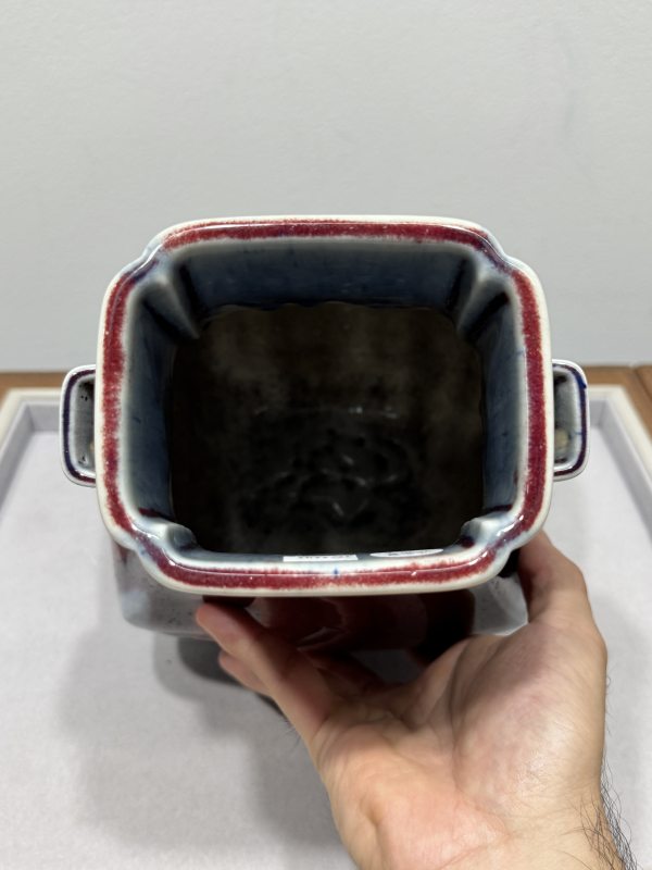 清光绪 窑变釉杏圆贯耳瓶 - 图23