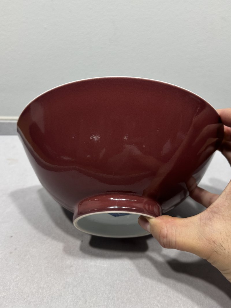 清乾隆 霁红釉碗 - 图5