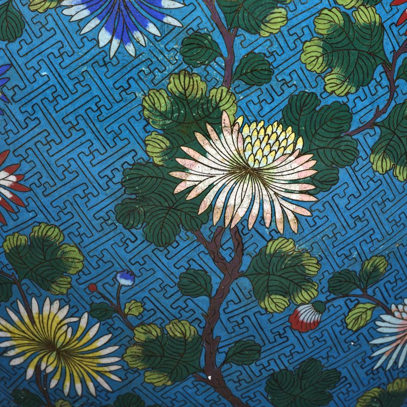 清 景泰蓝花鸟大缸 - 图5