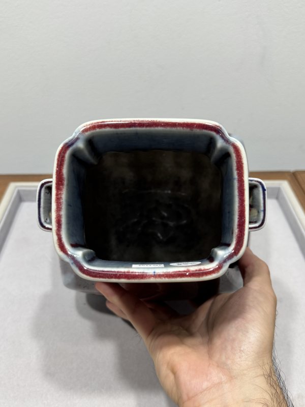 清光绪 窑变釉杏圆贯耳瓶 - 图24