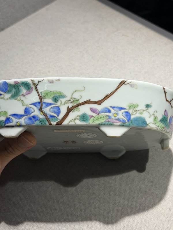 清光绪 永庆长春款牵牛花纹水仙盒 - 图11