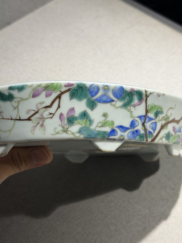 清光绪 永庆长春款牵牛花纹水仙盒 - 图12
