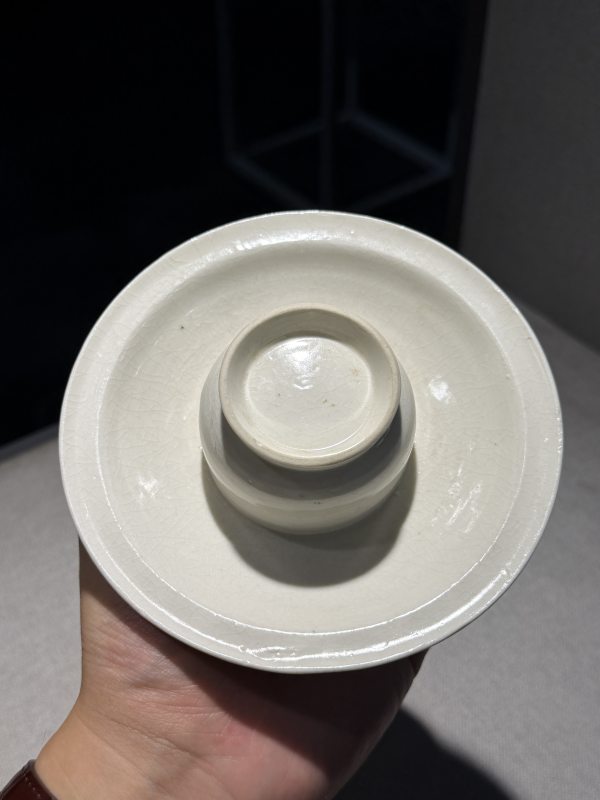 明 白釉盏托一套 - 图22